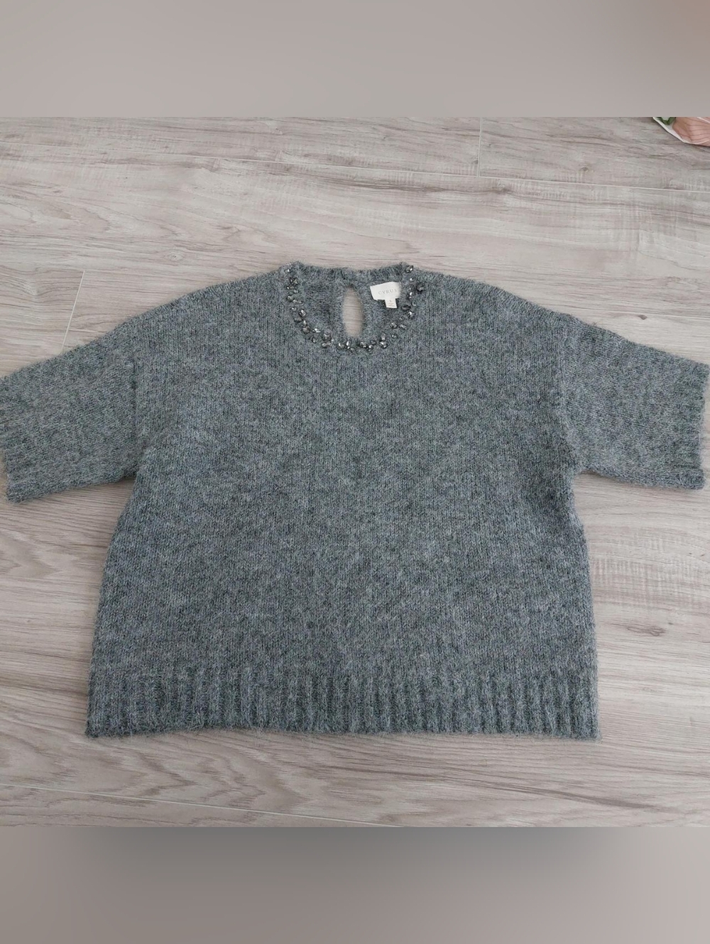 Embellished Gray Women’s Sweater